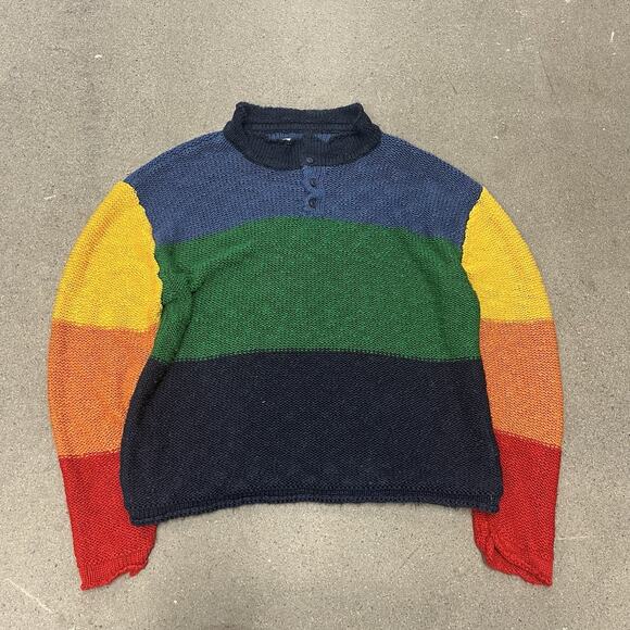 UNIF Rainbow Sweater Size Medium 100% Acrylic - Picture 1 of 8